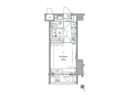 ヴォーガコルテ浅草橋(1K/5階)の間取り写真