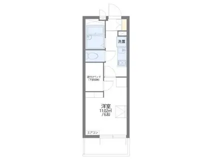 レオパレスプレシア(1K/4階)の間取り写真