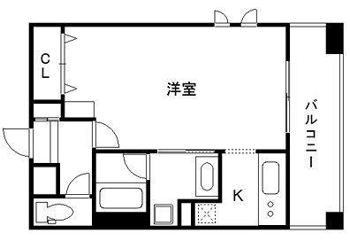 プレジール三ノ宮(1K/10階)の間取り写真