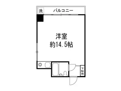 サンパークマンション千代田(ワンルーム/10階)の間取り写真