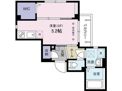 プランドール新小岩(1DK/2階)の間取り写真