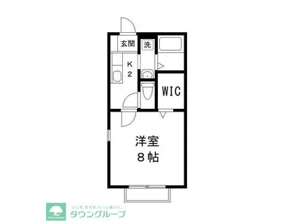 OASE オアーゼ(1K/1階)の間取り写真