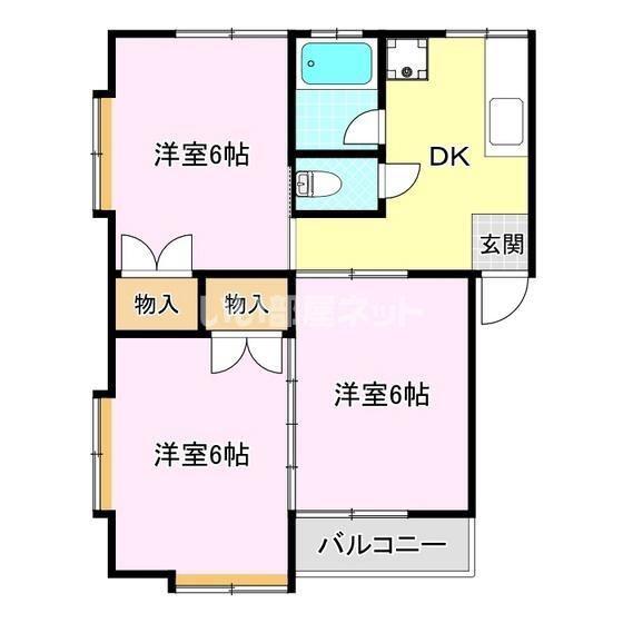 ルミナス(3DK/2階)の間取り写真