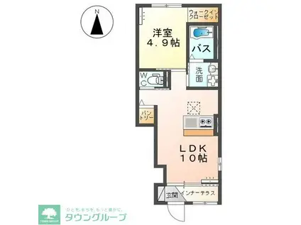 アルモニー(1LDK/1階)の間取り写真