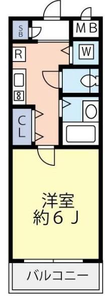 グランヴァン初台(1K/1階)の間取り写真