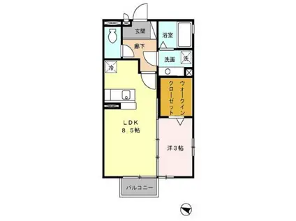 フォレステージ11(1LDK/1階)の間取り写真