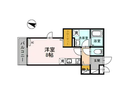 BASE-和泉4丁目-(ワンルーム/3階)の間取り写真