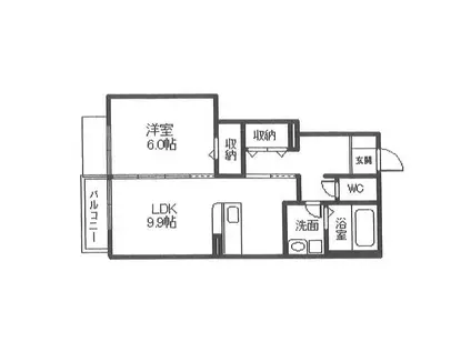 アリスI(2LDK/1階)の間取り写真