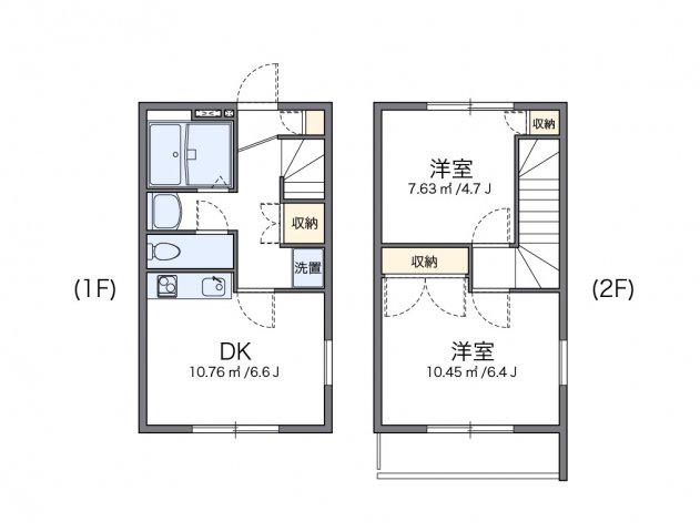 レオパレスMARCH98(2DK/1階)の間取り写真