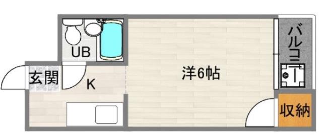 カツタビルディング5号館(1K/2階)の間取り写真