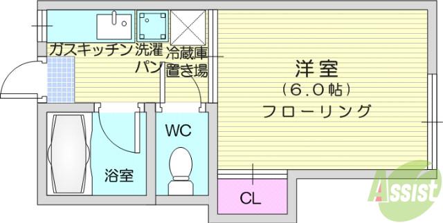 コーポ吉田(1K/2階)の間取り写真