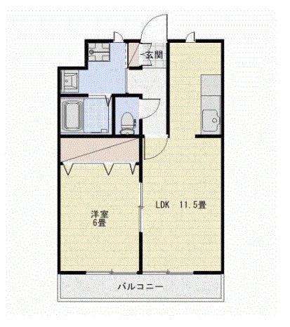 MS DREAMXIV(1LDK/1階)の間取り写真