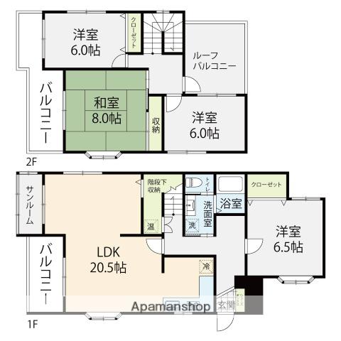グレース泉野(4LDK/2階)の間取り写真