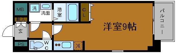 ジュネーゼグラン京町堀(1K/4階)の間取り写真