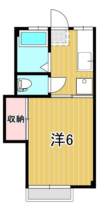 クランメール多賀(1K/2階)の間取り写真