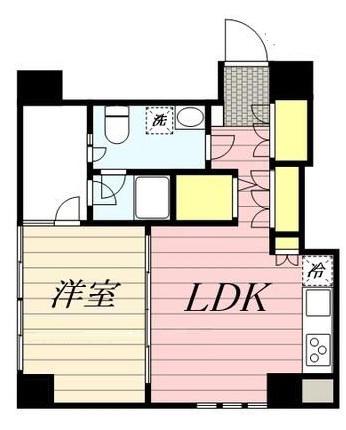 HF目黒レジデンス(1LDK/3階)の間取り写真