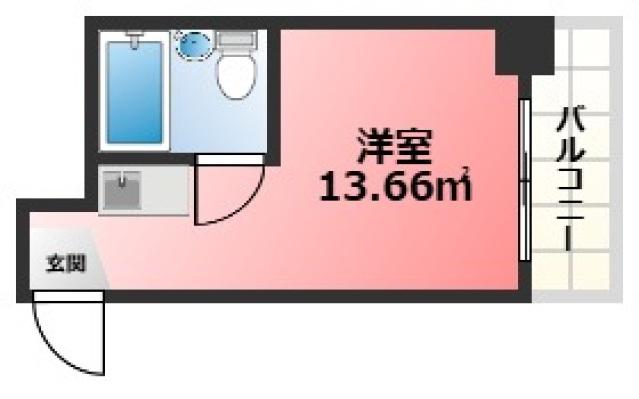アスプロパラティ3(ワンルーム/2階)の間取り写真