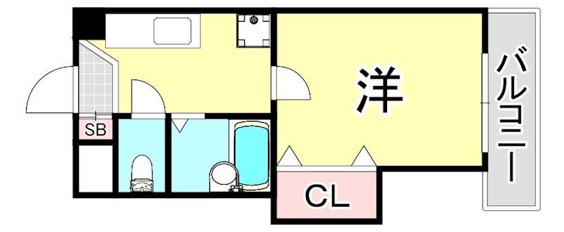 ユミール(1K/3階)の間取り写真