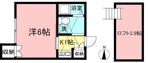 マ・ピエス百合ヶ丘(1K/2階)の間取り写真