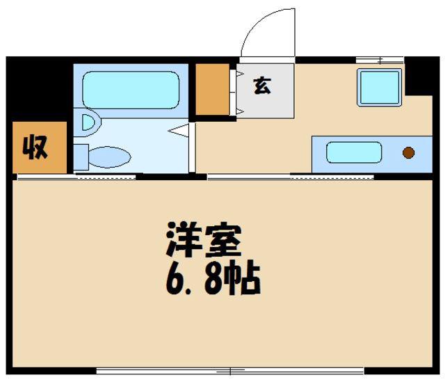 スカイハイツ(1K/3階)の間取り写真