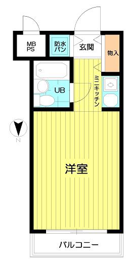 ダイアパレス錦糸町第5(ワンルーム/2階)の間取り写真
