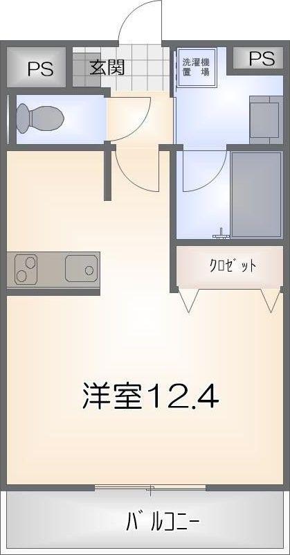 プルミエ(ワンルーム/2階)の間取り写真