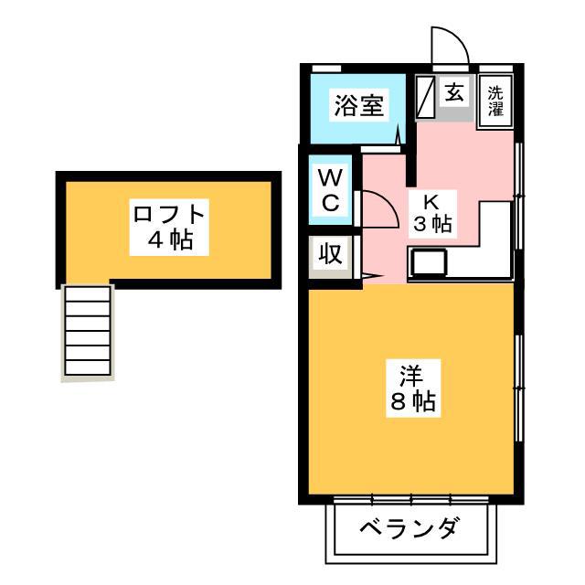 コーポダジュール(ワンルーム/1階)の間取り写真