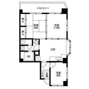 シルフィード東助松(3LDK/3階)の間取り写真