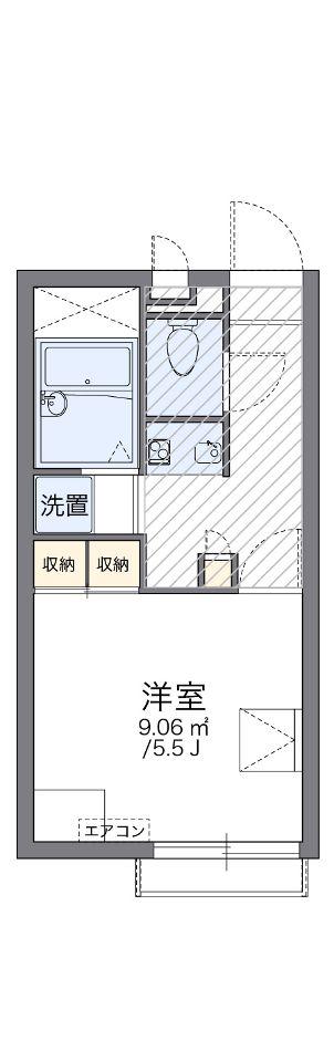 レオパレスエレガンスオキノミヤ(1K/2階)の間取り写真