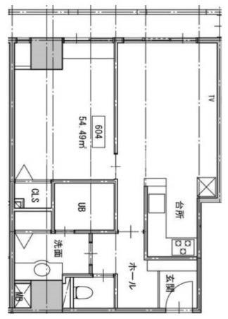おおきに東心斎橋ビル(1LDK/8階)の間取り写真