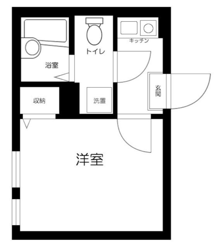 マーレ大森町(1K/2階)の間取り写真