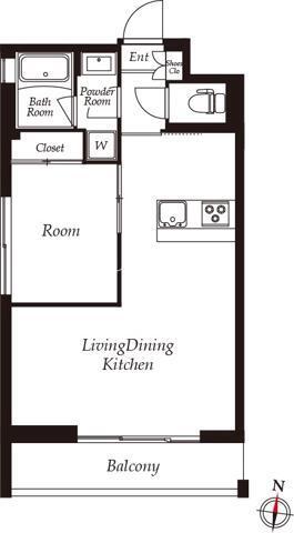 THE CLASS EXCLUSIVE RESIDENCE(1LDK/1階)の間取り写真
