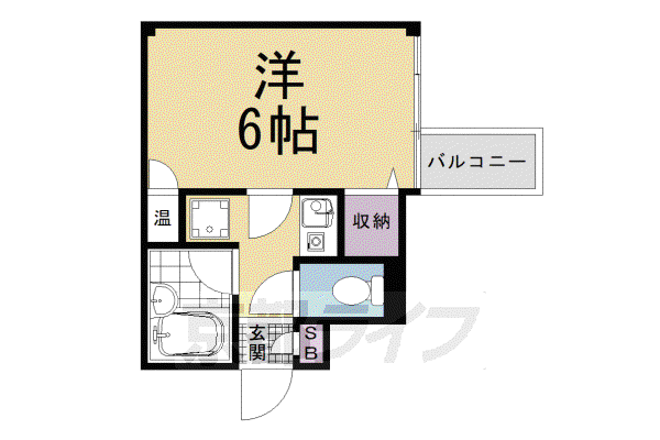 ZEST24(1K/4階)の間取り写真