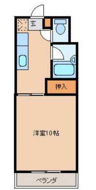プラザ伏木(1K/3階)の間取り写真