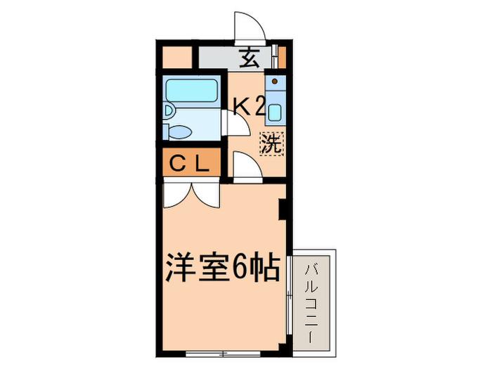 風戸ビル(1K/3階)の間取り写真
