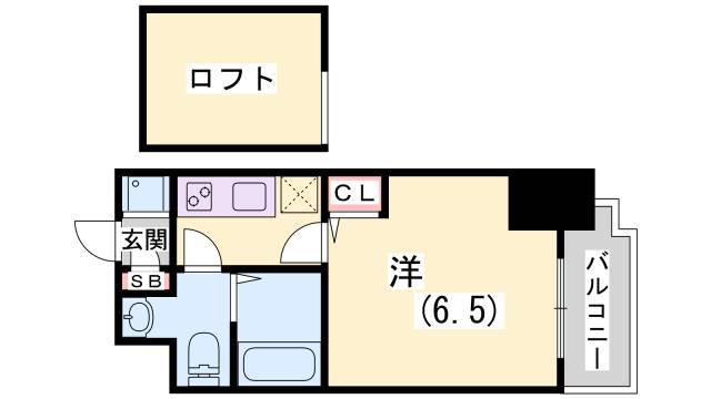 エステムコート神戸県庁前IV GRANDIO(1K/4階)の間取り写真