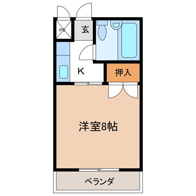 クリーン24(1K/3階)の間取り写真