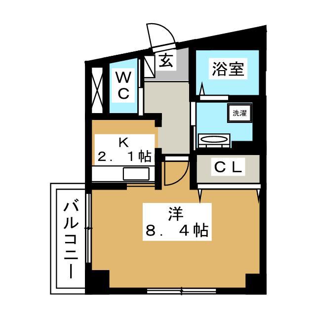ベターアール10(1K/2階)の間取り写真