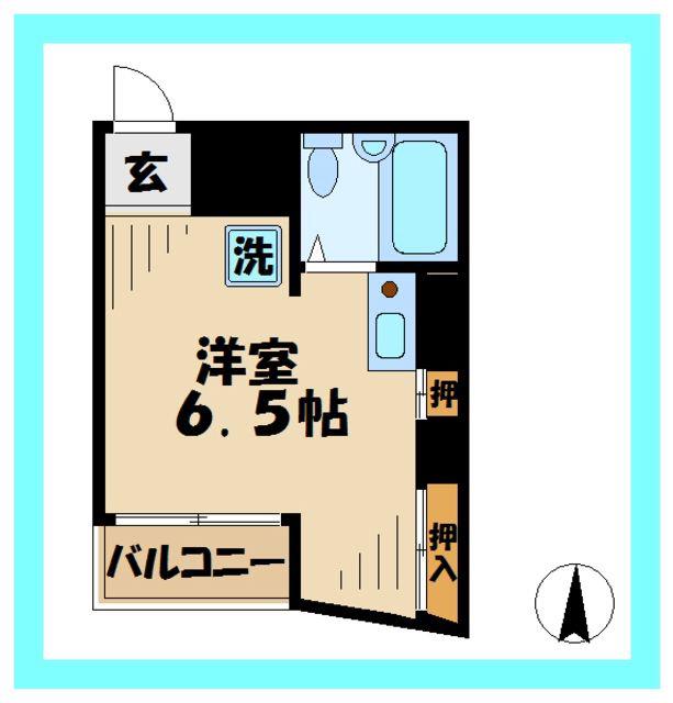 カーサ・ダルテ(ワンルーム/6階)の間取り写真