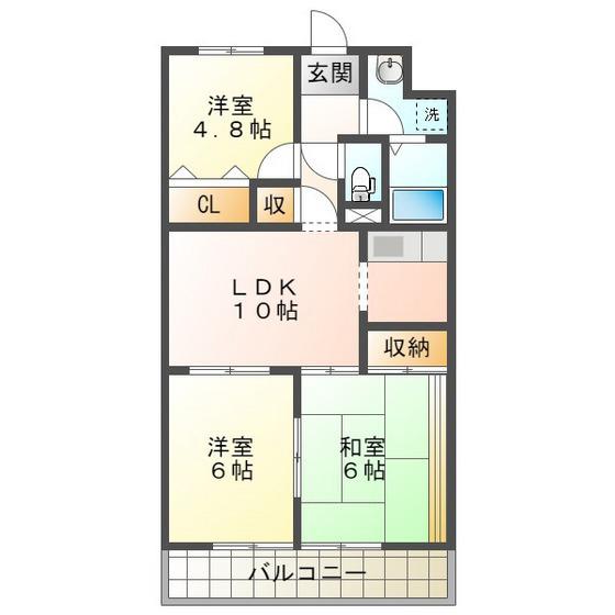 カーサエテルノ(3LDK/3階)の間取り写真