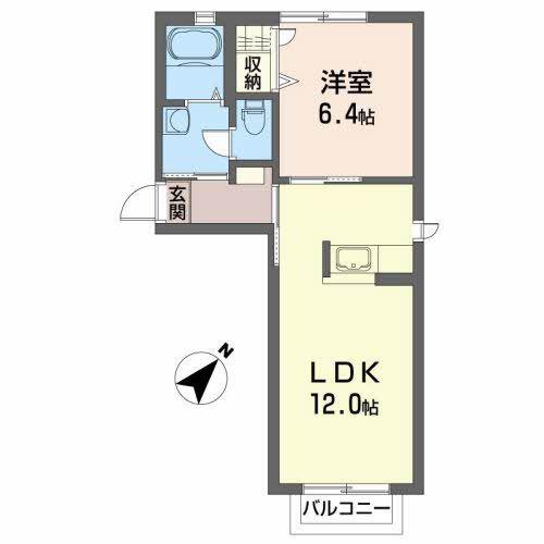 メイフラワー(1LDK/2階)の間取り写真