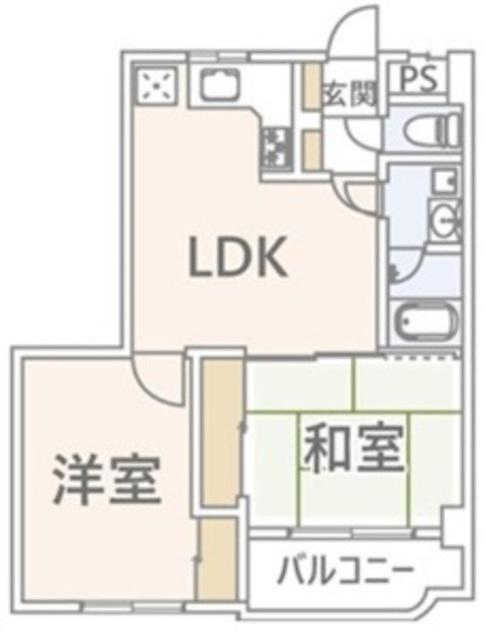 ラレーブ光が丘公園(2LDK/2階)の間取り写真