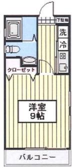 翔S南太田(1K/2階)の間取り写真