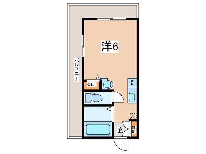 HERMITAGE DE YOKOHAMA SUGITA(ワンルーム/1階)の間取り写真
