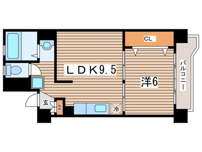綱島東マンション(1LDK/2階)の間取り写真