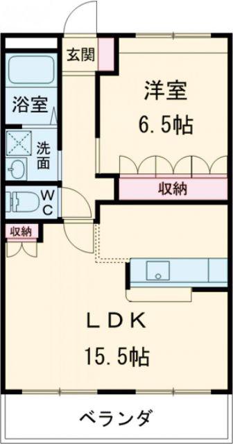 メゾンサクセスI(1LDK/2階)の間取り写真