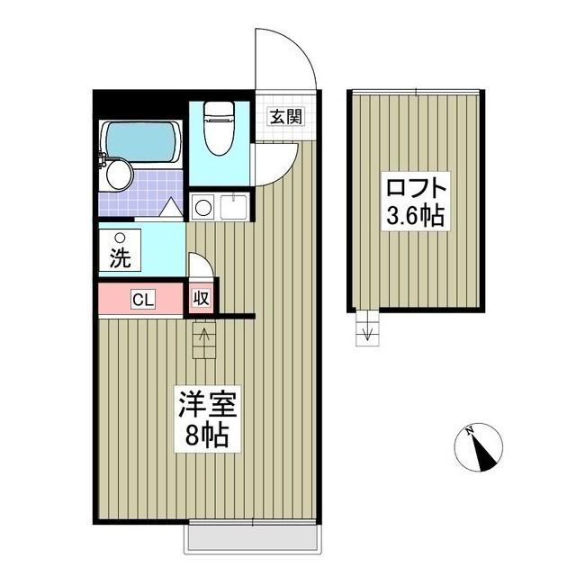 リブレス小山喜沢(ワンルーム/1階)の間取り写真