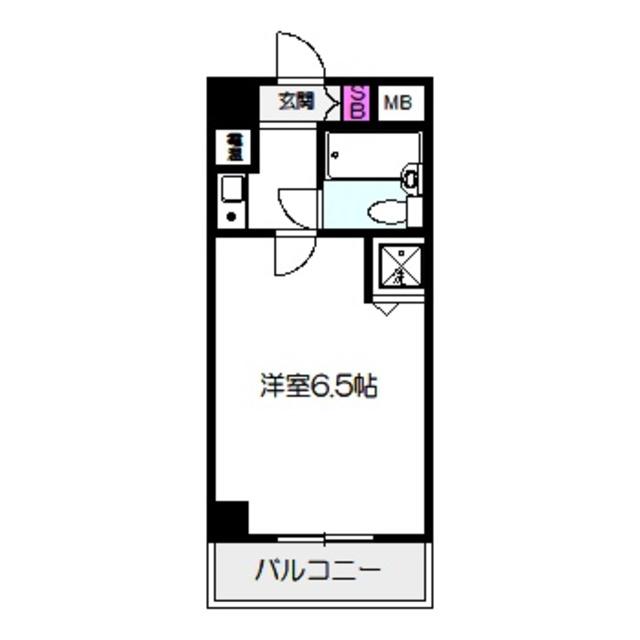 アクエルド都島(1K/6階)の間取り写真