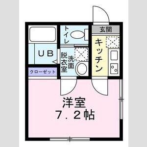 メゾン・ド・ココC(1K/1階)の間取り写真