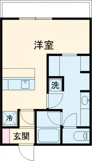 MAAMS(ワンルーム/1階)の間取り写真